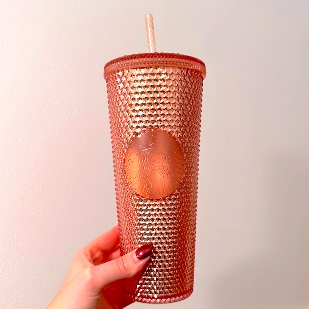 Starbucks LIMITED EDITION Rose Gold Studded tumbler